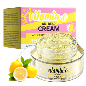 Private Label OEM Multivitamin C And E Oil Bead Cream Moisturizing Brightening Soothing <b>Face</b> Cream 50g Custom Logo - Product Image 1