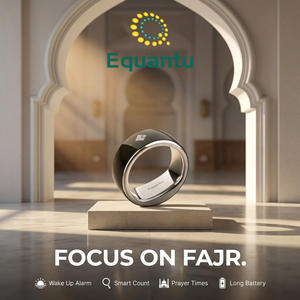 Anillo de Zikr de Acero Inoxidable QB708 con Logotipo Personalizado, Contador de Tasbih con Vibración, Regalo Musulmán, Anillo Tasbeeh Islámico - Product Image 1