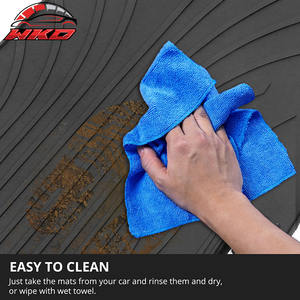 Alfombrillas de látex para coche Honda Civic 2016-2021, alfombras grises para todo tipo de clima, 5 piezas, estilo IKON, impermeables - Product Image 3