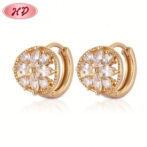 ต่างหูทองเหลืองชุบทองดีไซน์ใหม่ทันสมัยสไตล์ตุรกี - Product Image 2
