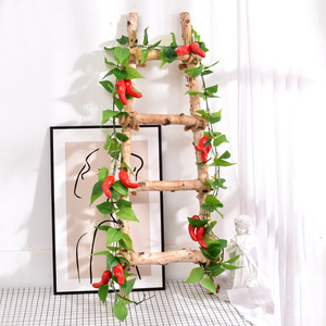 Vente en gros de plantes vertes artificielles personnalisées Simuler un petit fruit en <span class=keywords><strong>mousse</strong></span> Fleurs de vigne Tenture murale Fleurs de vigne artificielles - Product Image 4