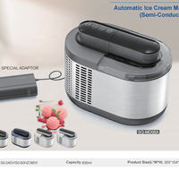 Machine à crème glacée automatique: Machine à crème glacée molle et ferme polyvalente pour les glaces maison, les sorbets, les yaourts glacés,
