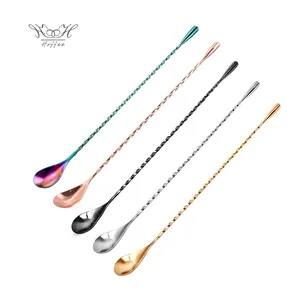 30cm Long Handle Stirring Bar Spoons Factory Customized Spoon Bar Drink Cocktail Mixing Spoon Stainless Steel