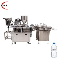Machine de remplissage et de bouchage automatique HZPK pour liquides et pâtes, remplisseur à piston pour cosmétiques, huiles essentielles, eau, jus, bouteilles en plastique et en verre