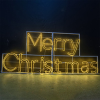 Luces Navideñas LED Personalizadas de 220V para Exteriores con Motivo Festivo, Letrero Luminoso 2D IP65 para Decoración de Paisajes y Bodas