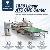 Routeur CNC ATC industriel pour la production de meubles en mélamine et en contreplaqué sur mesure avec plateforme de déchargement