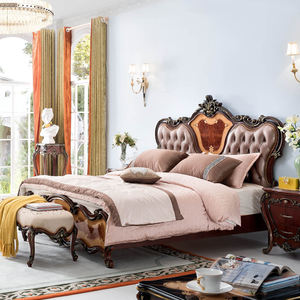 Royal en bois double reine taille <span class=keywords><strong>lit</strong></span> fantaisie <span class=keywords><strong>italien</strong></span> meubles design meuble bois massif indonésie - Product Image 2