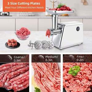 Mejor Precio en Picadora de Carne Eléctrica Doméstica, Picadora de Carne Congelada de 32 mm, Máquina Rebanadora - Product Image 3