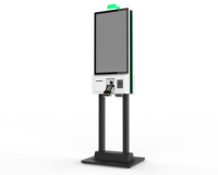 Kiosque de commande automatique à double écran sur pied, écran tactile, paiement en libre-service pour restaurant QSR