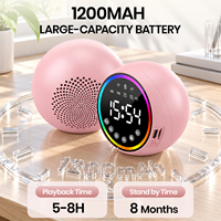 OEM ODM Klantlogo Bluetooth Speaker Digitale Wekker RGB Nachtlampje Draadloze Speaker voor Slaapkamer Cadeau Groothandel Aanbod