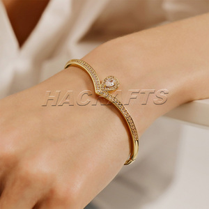 Bracciale di Lusso con Diamanti Fornito dalla Fabbrica, Gioiello Aperto per Uomo e <span class=keywords><strong>Donna</strong></span>, <span class=keywords><strong>Regalo</strong></span> per San Valentino - Product Image 3