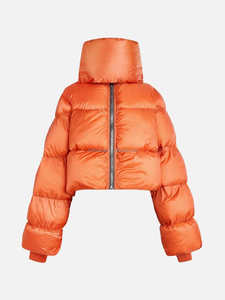 Veste matelassée à bouton-pression pour femme unisexe Veste de motard vert Veste <span class=keywords><strong>et</strong></span> manteau en duvet Jkt à col entonnoir <span class=keywords><strong>noir</strong></span> pour hommes - Product Image 6