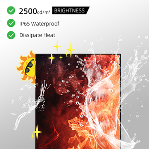 3000 NITs 55 65 75 pulgadas exterior impermeable publicidad pantalla LCD señalización Digital doble cara 2K alto brillo LCD tótem - Product Image 3