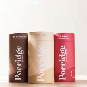 Индивидуальные цилиндрические алюминиевые фольгированные картонные чайные банки/кофейная канистра для упаковки пищевой бумаги