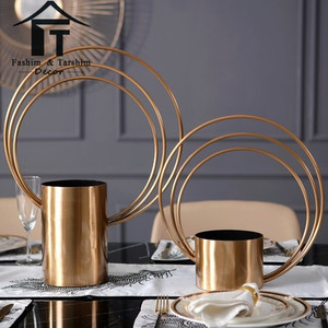 Indian wedding decoration wedding items Gold <span class=keywords><strong>table</strong></span> center pieces rustic decoration for wedding accessories flower - Product Image 3