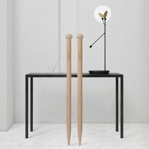 เข็มถักไม้ทรงกลม แบบเรียบง่าย อุปกรณ์ถักมือ - Product Image 3
