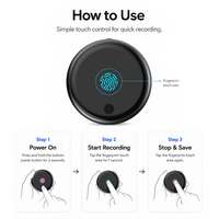 Hbnkh Enregistreur vocal portable professionnel intelligent avec assistant IA, dictaphone à distance, traduction ChatGPT pour réunions
