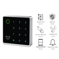 Serrure de porte numérique à clavier métallique de type carré, lecteur RFID 125KHz 25KHz 13.56Mhz, système de contrôle d'accès par clavier, application TuyaWIFI