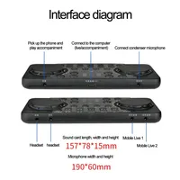 Carte son V300 Pro Live Streaming 10 effets sonores 4.0 Mixeur d'interface audio pour DJ Music Studio Recording Karaoké