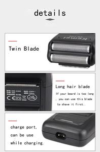 Kemei-1102 ricaricabile Cordless elettrico per uomo Twin Blade alternativo barba <span class=keywords><strong>rasoio</strong></span> cura del viso multifunzione forte Trimmer - Product Image 5