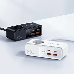 스마트 전원 스트립 USB 포트 83W 고출력 노트북 데스크탑 충전기 전원 스트립 EU/DE 플러그 1.5M 확장 양말 콘센트