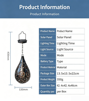 USMILEPET Wasserdichte Metall-Hohlgänseblümchen-Dekorationsleuchte für Verlorene Haustiere Gedenkgeschenk Outdoor Haustier-Gedenk-Solarlaterne