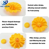 Presse-agrumes manuel en plastique facile à nettoyer en forme de fleur de qualité alimentaire Presse à main Presse-citron orange Presse-agrumes pour la fabrication de jus de fruits
