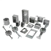 Boîtier carré en acier galvanisé durable 8-1/2"4-3/4" homologué ROHS, 4x4, pour applications électriques extérieures, étanche à la poussière et à l'eau IP65