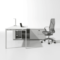 Bureau de direction simple et moderne, mobilier de bureau, table de bureau individuelle et combinaison de chaise