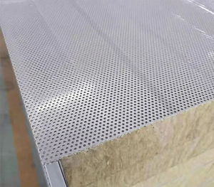 Bán buôn 50 mm dày chống cháy đá len âm thanh hấp thụ thép Bảng điều khiển cho các studio phòng lạnh hội thảo khách sạn - Product Image 2