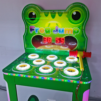 Mignon Grenouille Saut Mini Arcade Rachat Jeu En Plastique Marteau Whack Une Taupe Coin Operated pour Hamster Cafard Battage Coin Pusher