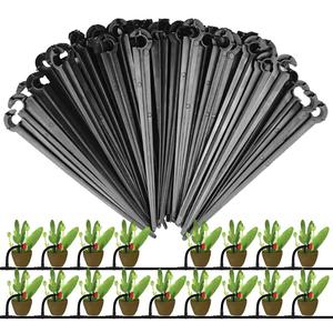 Support capillaire de type C 47 mm pour irrigation goutte à goutte, tige de fixation en plastique noir à insérer dans le sol pour micro-irrigation de jardin - Product Image 1