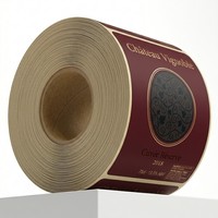 Étiquettes de vin interactives thermochromiques écologiques recyclables personnalisées de qualité supérieure Vernis mat Marquage à chaud pour bouteille de vin rouge