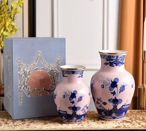 5 couleurs, grands et petits pots à fleurs contemporains en porcelaine pour la décoration intérieure - Vase de table de luxe - Product Image 3