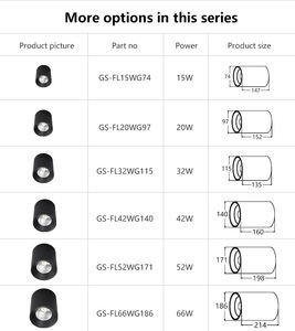 Lámpara Colgante LED Moderna Antideslumbrante de 66W de Alto Rendimiento para Interiores con Cuerpo de Aluminio de Montaje Superficial - Product Image 6