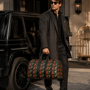 Custom PU Leather Travel <b>Bags</b> Luggage Luxury Unisex <b>Large</b> Capacity Waterproof Portable for Weekend Travel Use - Product Image 4
