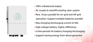 ระบบแบตเตอรี่ไฮบริดสามเฟส 5kW 8kW 10kW 12kW SUN-5/8/10/12K-SG01HP3-EU-AM2 50A สำหรับการชาร์จและการปล่อยประจุไฟฟ้าแรงสูง - Product Image 3