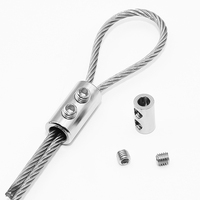 Crochet de verrouillage pour câble en acier inoxydable, installation au plafond, pince à câble universelle en laiton, pince en cuivre et laiton avec boucle