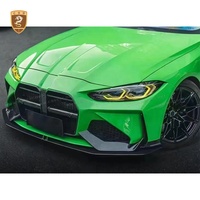 Lèvre de pare-chocs avant style AD en fibre de carbone pour BMW Série M M3 G80 M4 G82 G83 Modèle 2021+