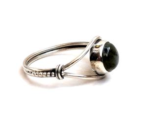 Labradorita-Anillo de Plata de Ley 925, diseño de calidad de 6mm, exclusivo, proveedor de la India - Product Image 3