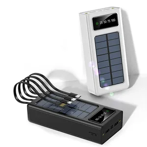 Nouveau chargeur énergie solaire camping téléphone portable ordinateur puissance mobile 30000mah USD type c câble