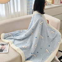Selimut Flanel Tebal Hangat Bermotif untuk Musim Dingin, Mewah, Nyaman, Desain Modern yang Dapat Disesuaikan untuk Tidur Siang