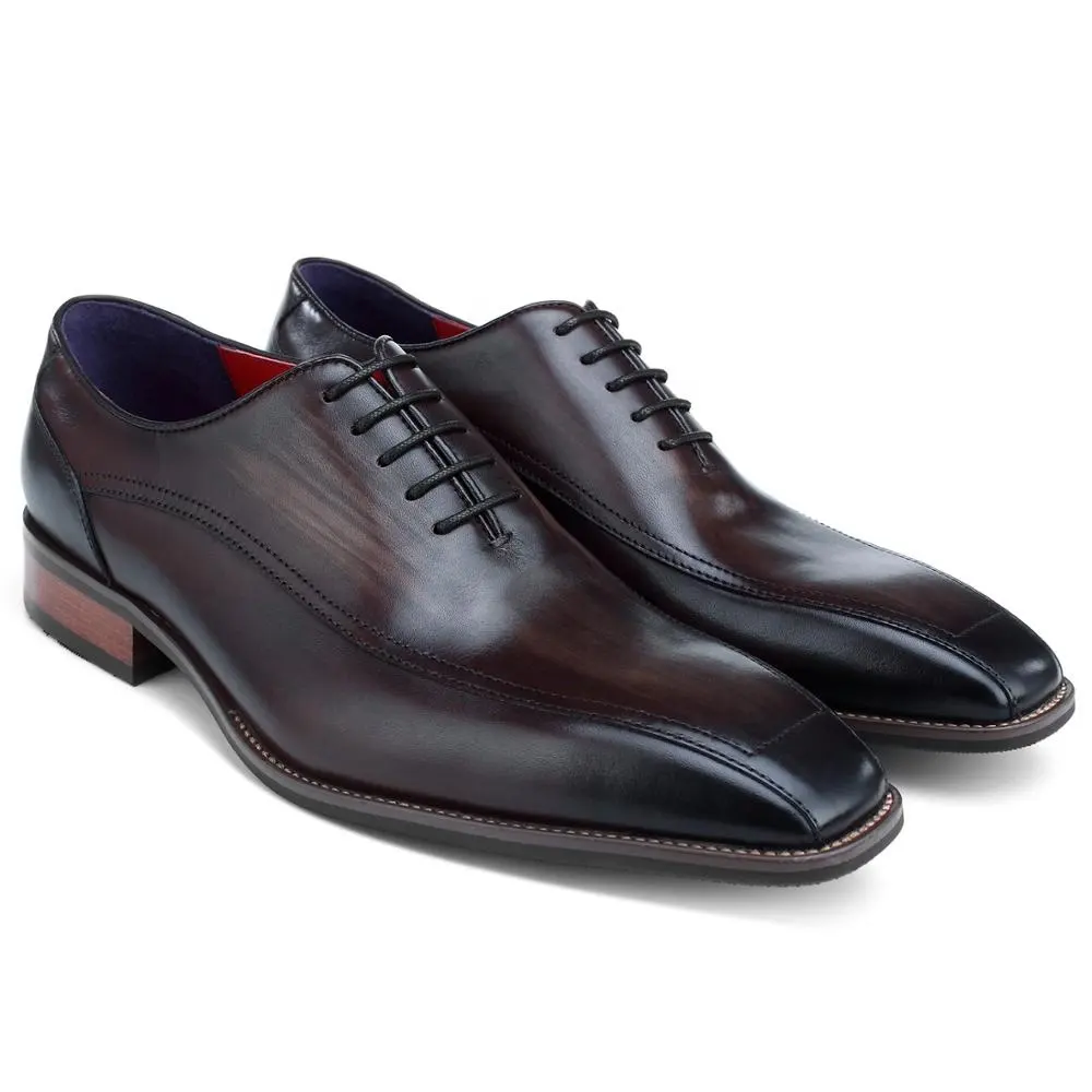 2019 New High Quality Fashion Italian Genuine Leather Oxford Business Men's Dress Shoes for Wedding