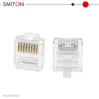 Konektor Plug Mini Pendek Cat5 Cat6 Rj45 8p8c 8pin untuk Kabel Jaringan Pipih