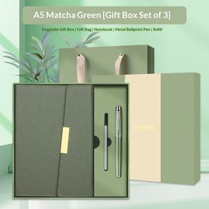 Custom Exquisite Modern Business Corporate Promotional Gift Set <b>Box</b> Customized Logo PU Leather Notebook <b>Pen</b> UV Printing Custom - Product Image 2