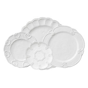 Assiettes <span class=keywords><strong>de</strong></span> présentation <span class=keywords><strong>de</strong></span> mariage gaufrées en céramique, style dentelle vintage festonnée, vente en gros, pour événements, location et fournitures <span class=keywords><strong>de</strong></span> traiteur, lot <span class=keywords><strong>de</strong></span> 4 - Product Image 6