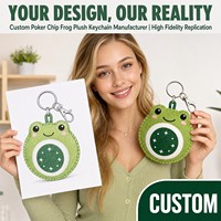 Porte-clés Mascotte Grenouille en Peluche Personnalisé OEM ODM, Jouet Doux en Forme d'Animal, Cadeau Promotionnel, Service de Conception Personnalisée pour Casino