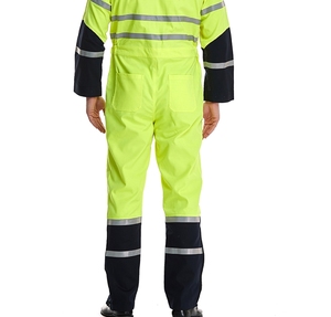ZHENGXING <span class=keywords><strong>meccanico</strong></span> industriale sicurezza di lavoro Fr tuta giallo fluorescente uomo Hi Vis tuta con nastro riflettente - Product Image 2