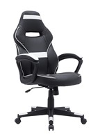 Chaise de Gamer Ergonomique Moderne en PU de Haute Qualité, Réglable, Inclinable, Pivotante, avec Piston à Gaz à 2 Positions, Accoudoirs Fixes, Couleur Personnalisable