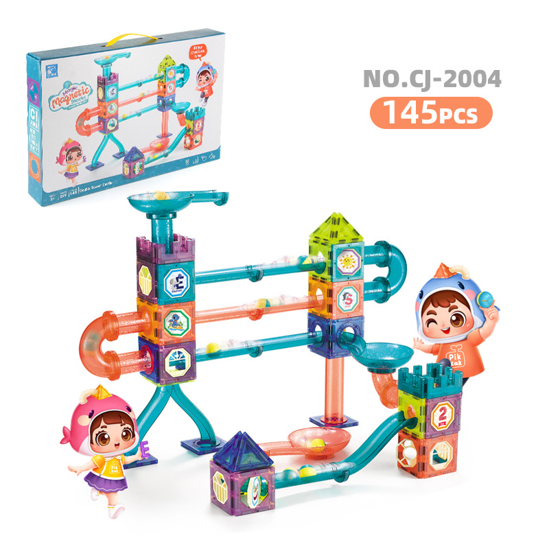 Magnetic track building blocks 145 pieces 1.64kg